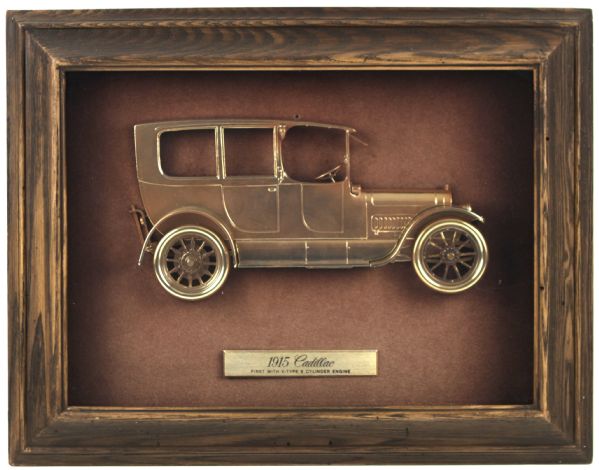 1915 depiction Ultra Rare &  High Grade Cadillac GM Dealership Showroom Sample - 23 1/2" x 18 1/2" Made By Hartland Plastics (EX Frank Fulop)