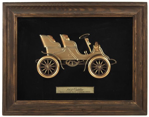 1902 depiction Ultra Rare & High Grade Cadillac GM Dealership Showroom Sample - 23 1/2" x 18 1/2" Made By Hartland Plastics (EX Frank Fulop Collection)