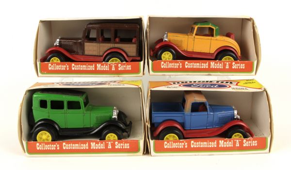 1974 TootsieToy Ford Die Cast Metal Model A Series MIB (Lot of 4 Different) 