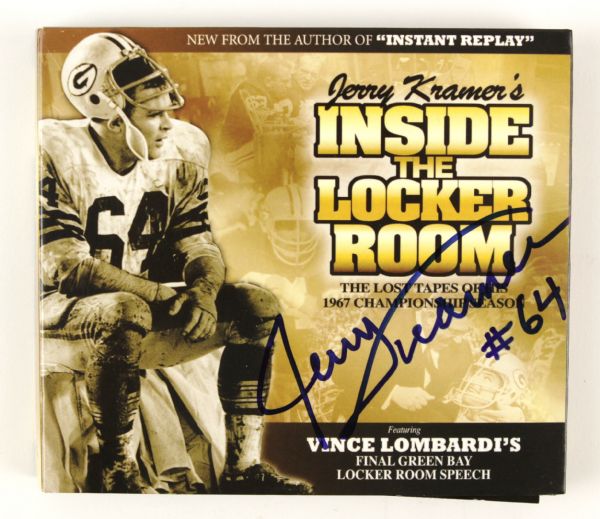 2005-06 Jerry Kramer Green Bay Packers Hand Signed CD Case & Instant Replay Book (MEARS LOA)