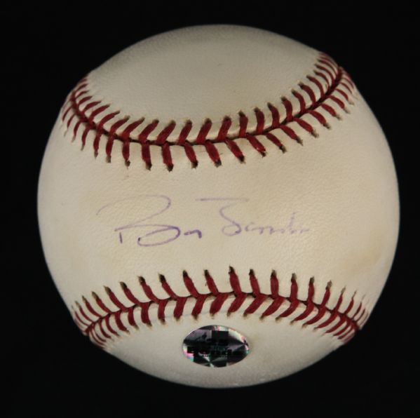 2000s Barry Bonds San Francisco Giants Single Signed OML (Selig) Baseball - Bonds Hologram 