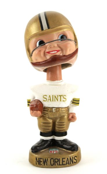 1968-70 New Orleans Saints Gold Base Bobblehead Nodder 