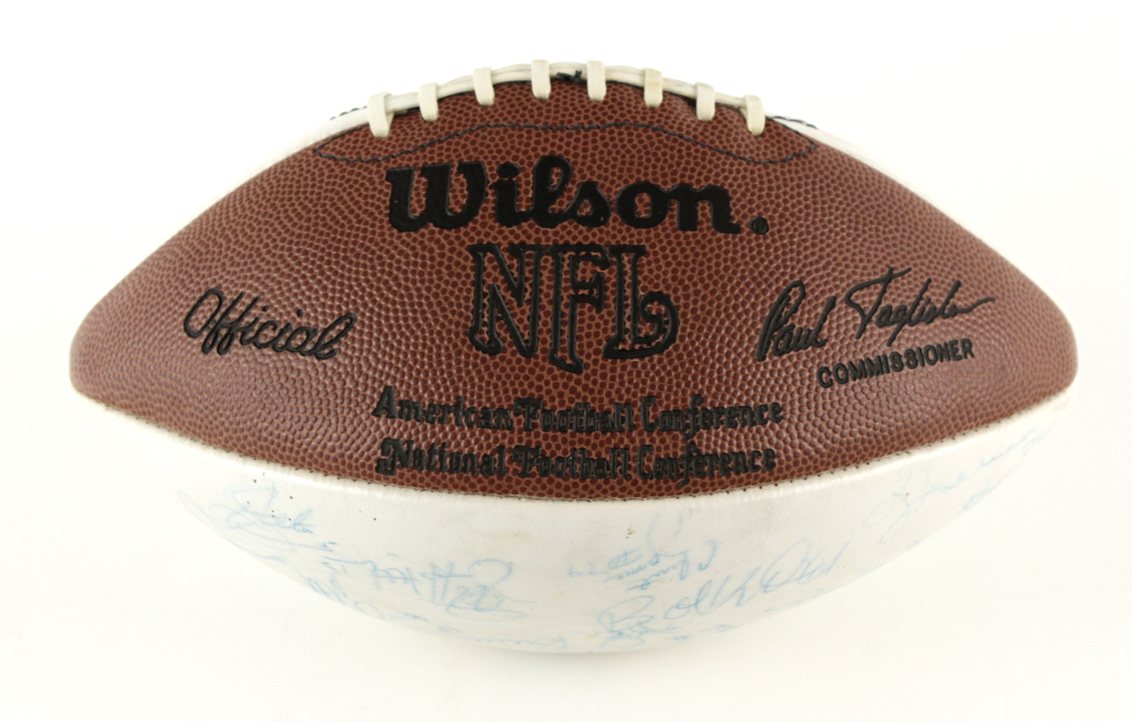 Rodney Hampton Signed New York Giants Official NFL Team Logo Football (JSA)