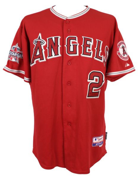 2006 Erick Aybar Los Angeles Angels of Anaheim Game Worn Jersey (MEARS LOA) 
