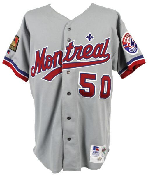 1993 Bill Risley Montreal Expos #50 Game Worn Jersey Also Used in 1994 Spring Training  (MEARS LOA) 