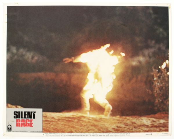 1982 Silent Rage Starring Chuck Norris 14" x 11" Lobbycard (Lot of 8)