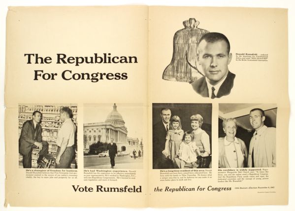 1960s Donald Rumsfeld Signed Original 8" x 10"  Photo w/4 Other Original Photos (MEARS LOA)