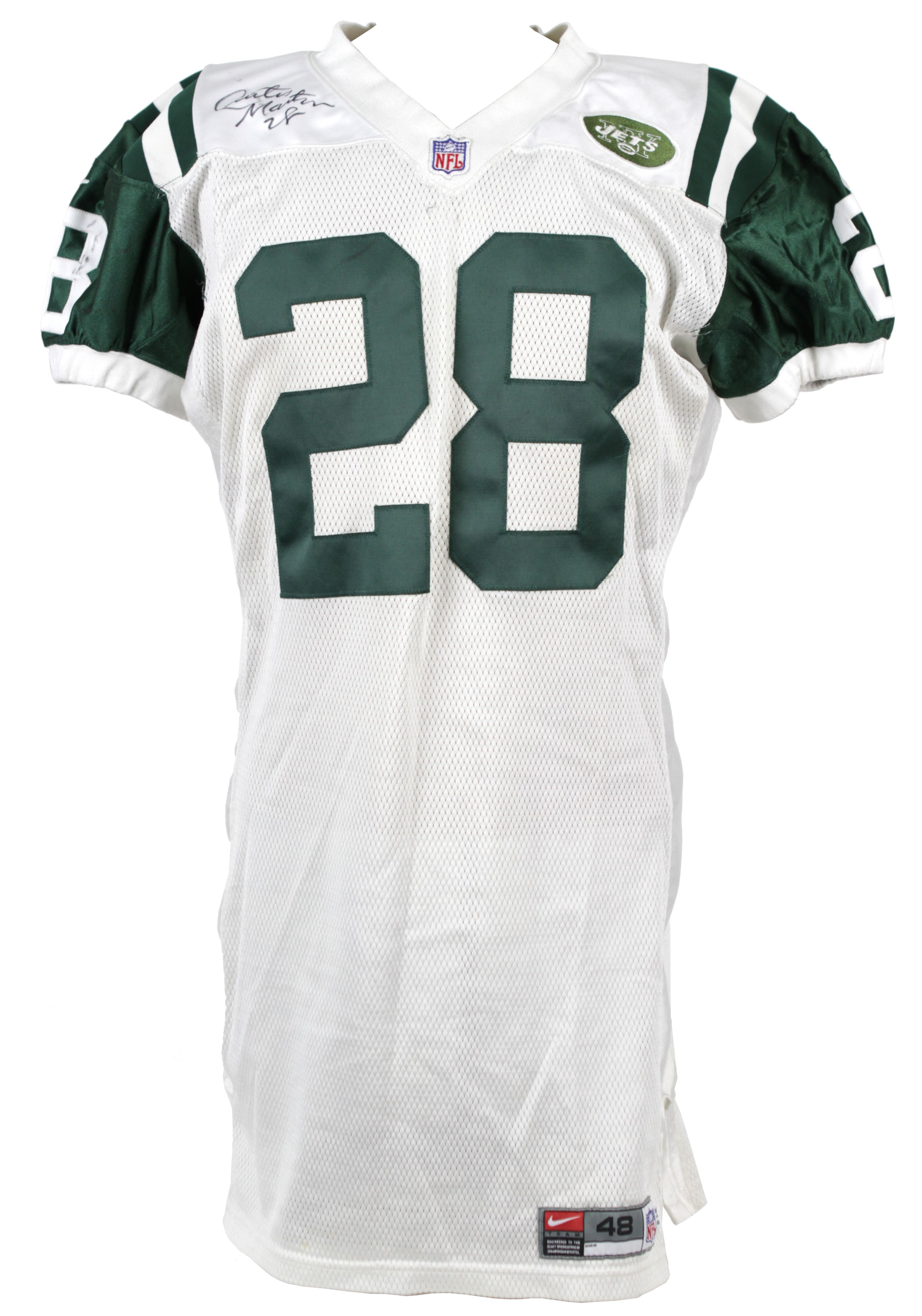Curtis Martin Signed Jersey - White Auth Mitchell & Ness PSA