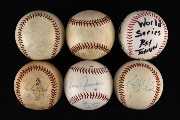 1980s Lot of 12 Signed Baseballs One With Cal & Bill Ripken Steve Howe & 1949 South Atlantic League Signed Baseball - JSA 