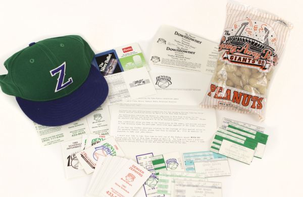 1980s Denver Zephyrs Schedule & Authentic Cap 