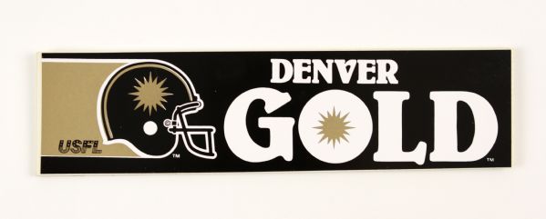 1983-85 Denver Gold USFL Bumper Sticker & Wristband Set MIP (16) 