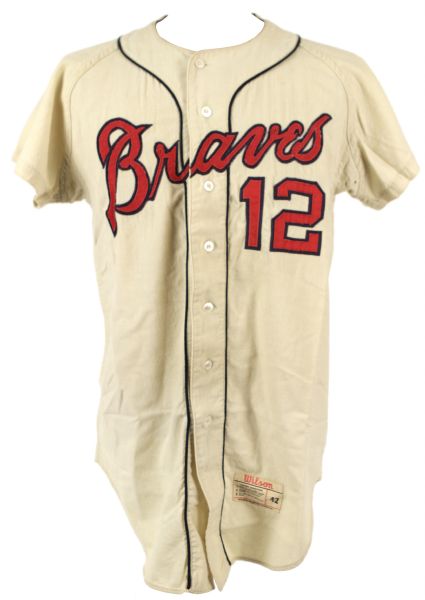 1965 Gene Oliver Milwaukee Braves Game Worn Flannel Jersey (MEARS A10) 