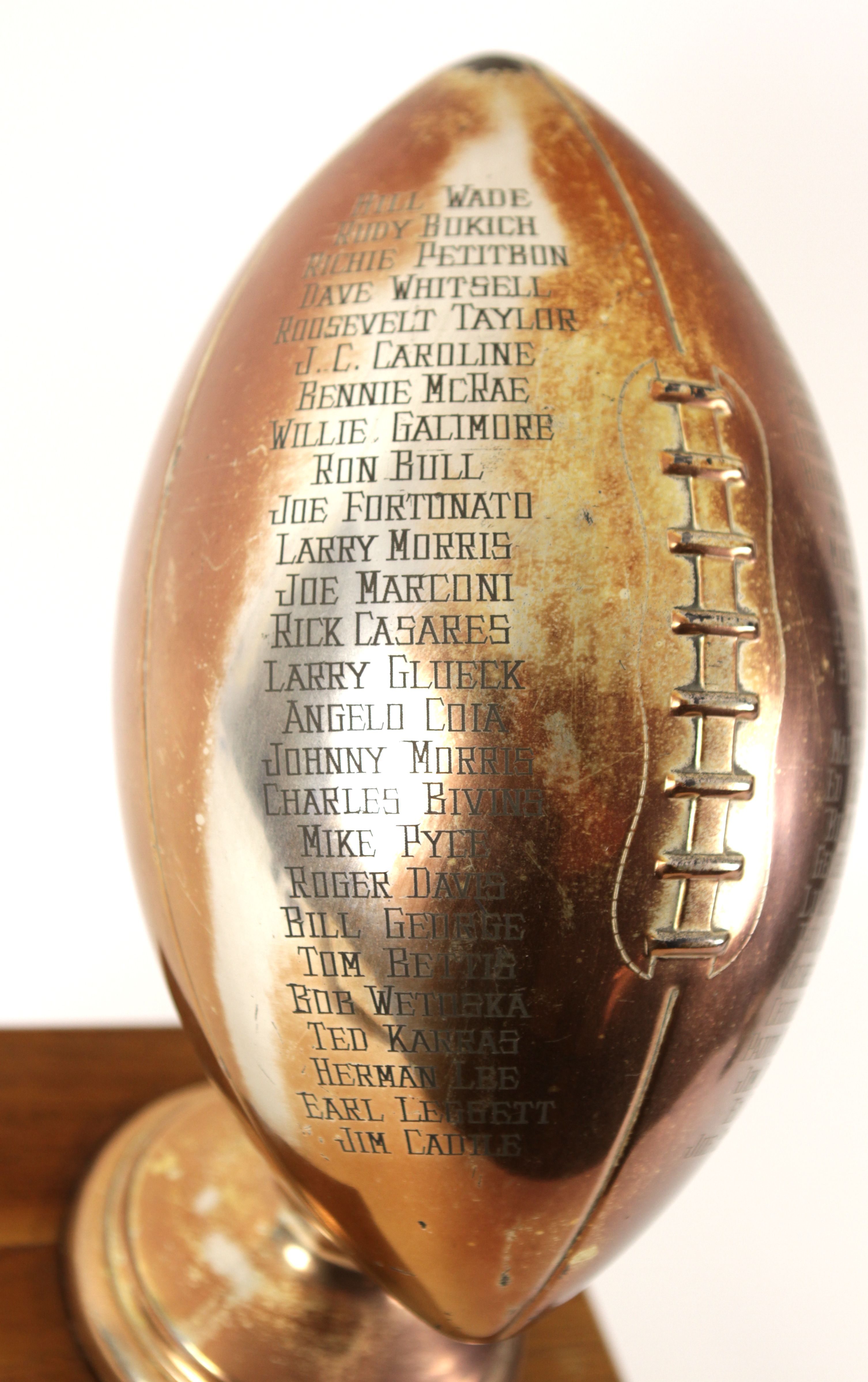 Lot Detail - DECEMBER 29, 1963 NFL CHAMPIONSHIP (CHICAGO BEARS VS. NEW YORK  GIANTS) PRESENTATION BALL GIVEN TO GEORGE H. ALLEN (HELMS/LA84 COLLECTION)