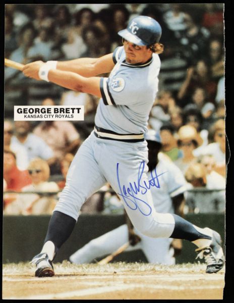 1980s George Brett Kansas City Royals Signed 8" x 11" Magazine Photo - JSA 