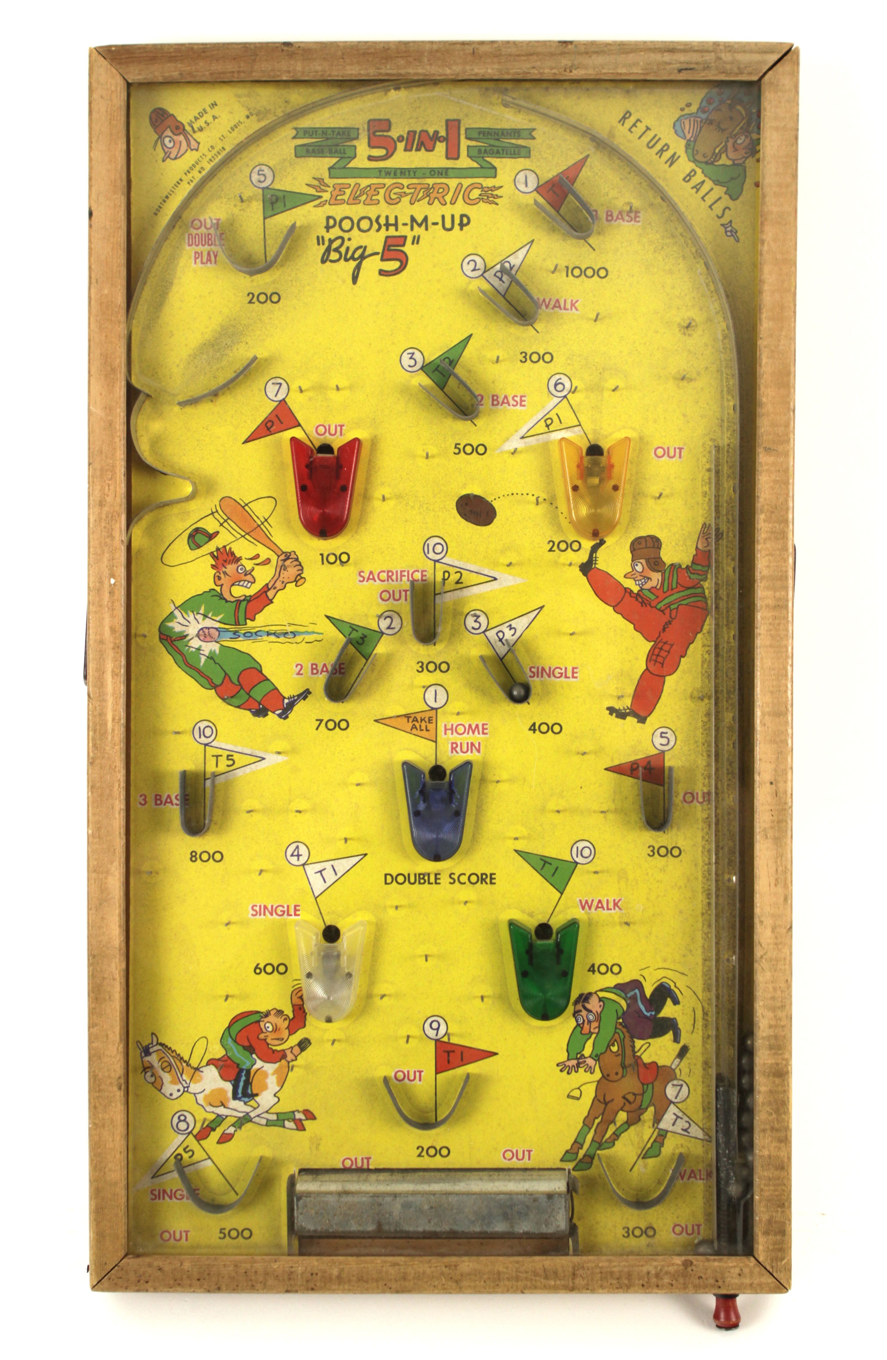 Lot Detail - 1940s-50s 5-In-1 Electric Poosh-M-Up Big 5 Table Top Game ...