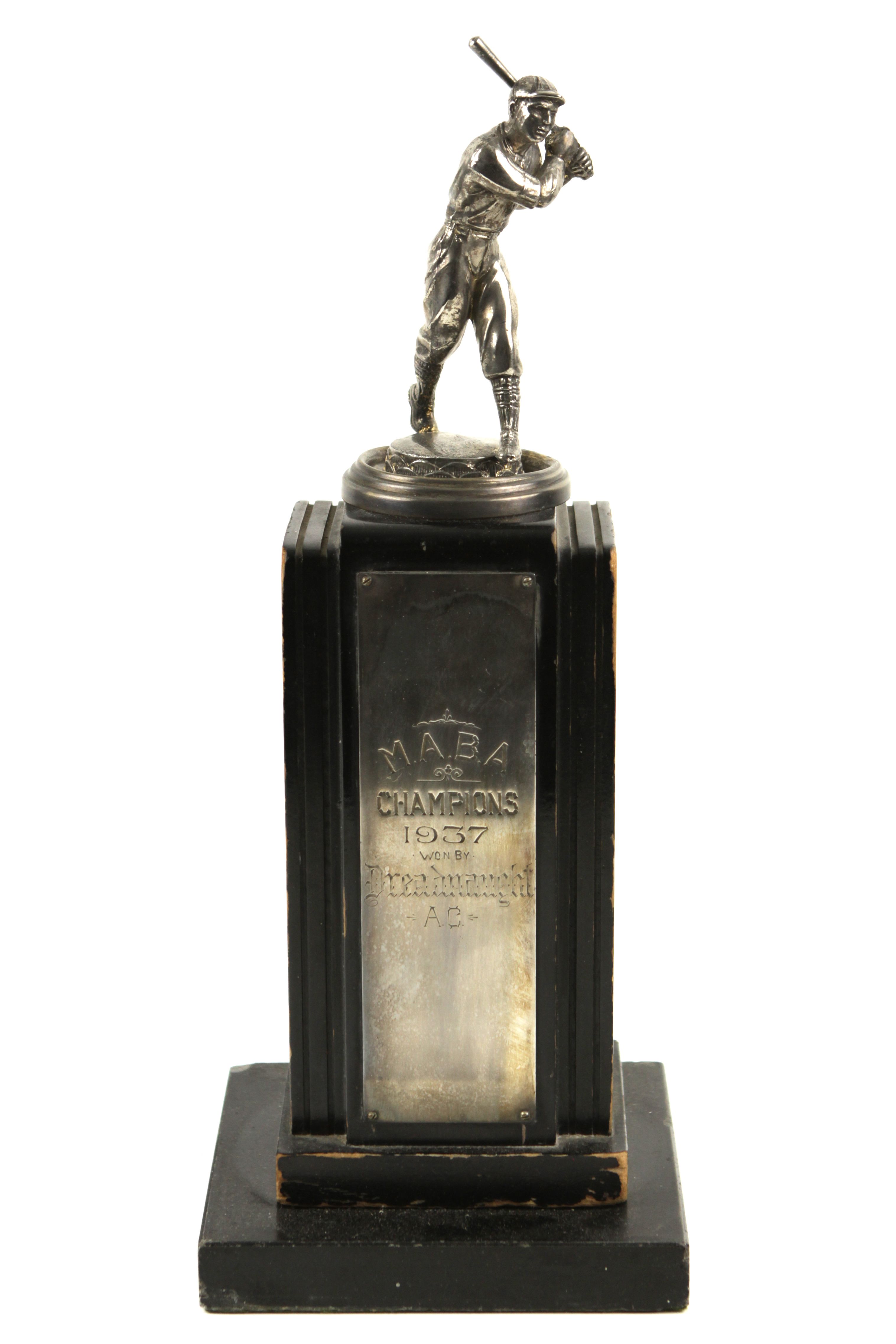 Lot Detail 1937 MABA Baseball Champions 15 1/2" Figural Trophy