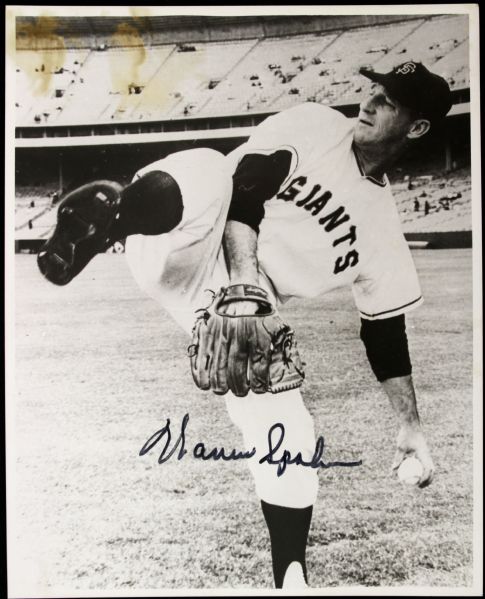 1980s Warren Spahn San Francisco Giants Signed 8" x 10" Photo - JSA 