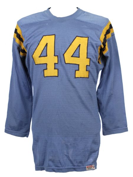 1960s early Powder Blue UCLA Style College #44 Sand Knit Durene Game Worn Football Jersey (MEARS LOA) 