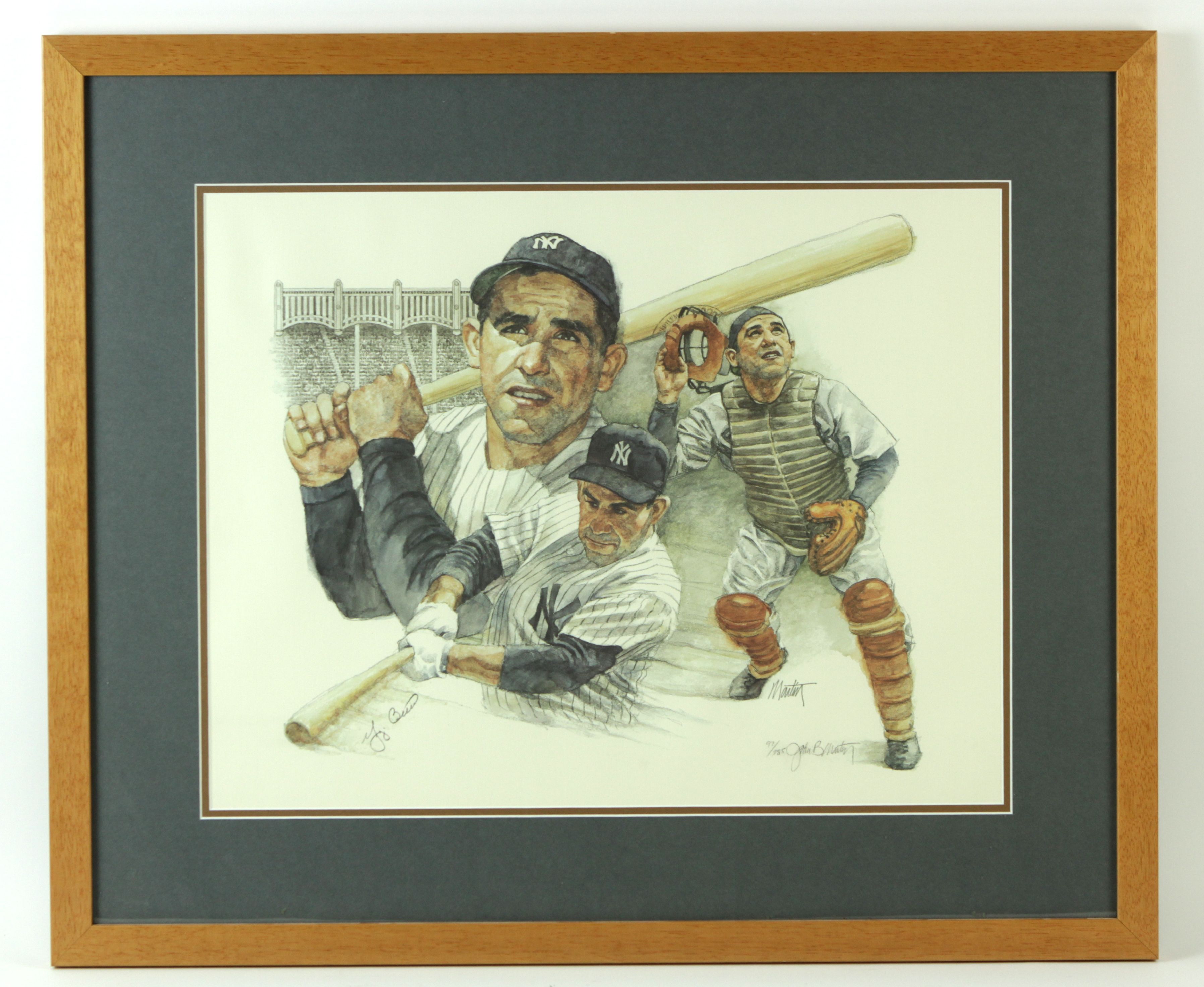 Lot Detail - 1980s Yogi Berra New York Yankees Signed 18