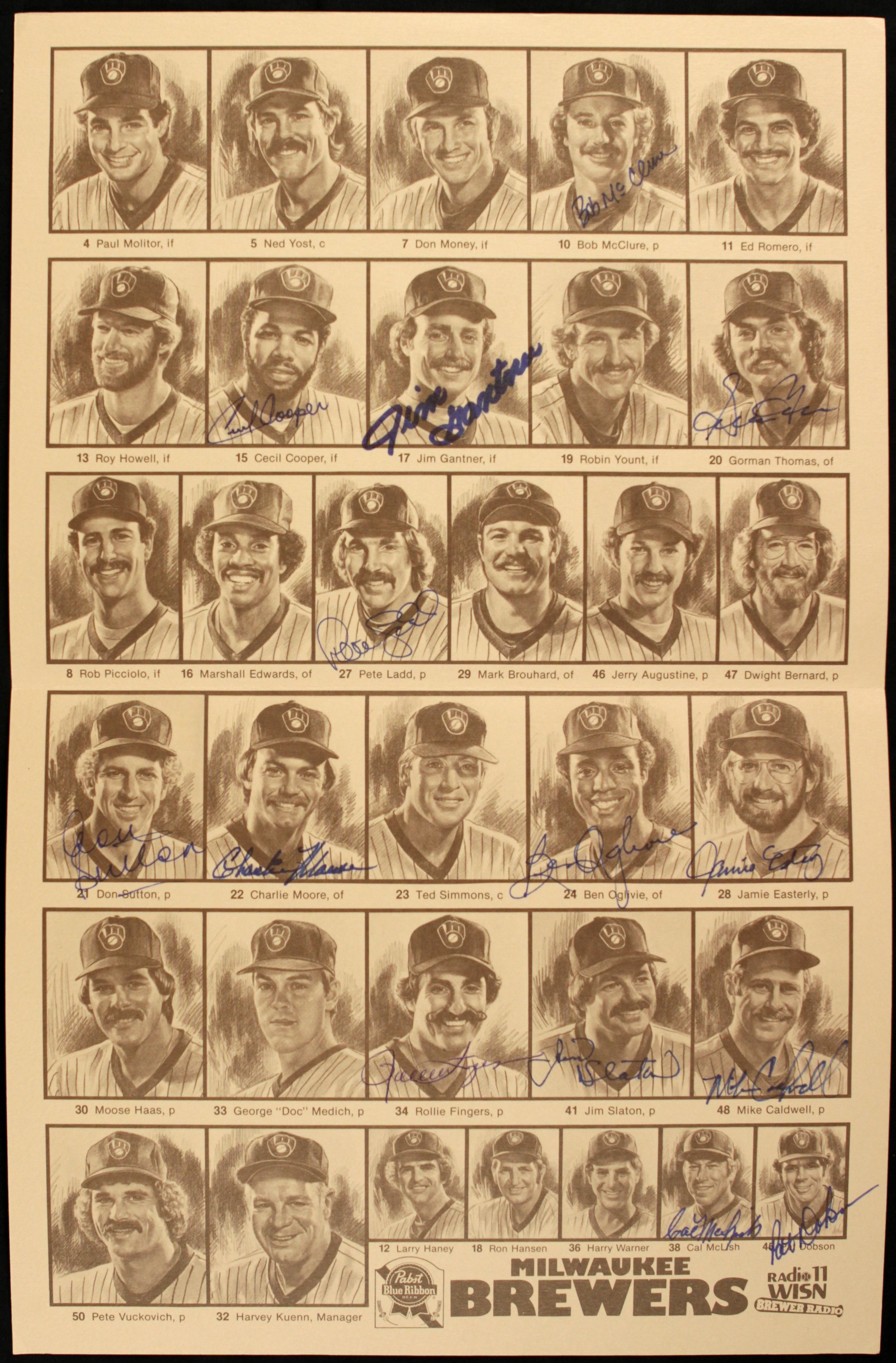 Lot Detail - 1982 Milwaukee Brewers Sportrait Album Signed by 15