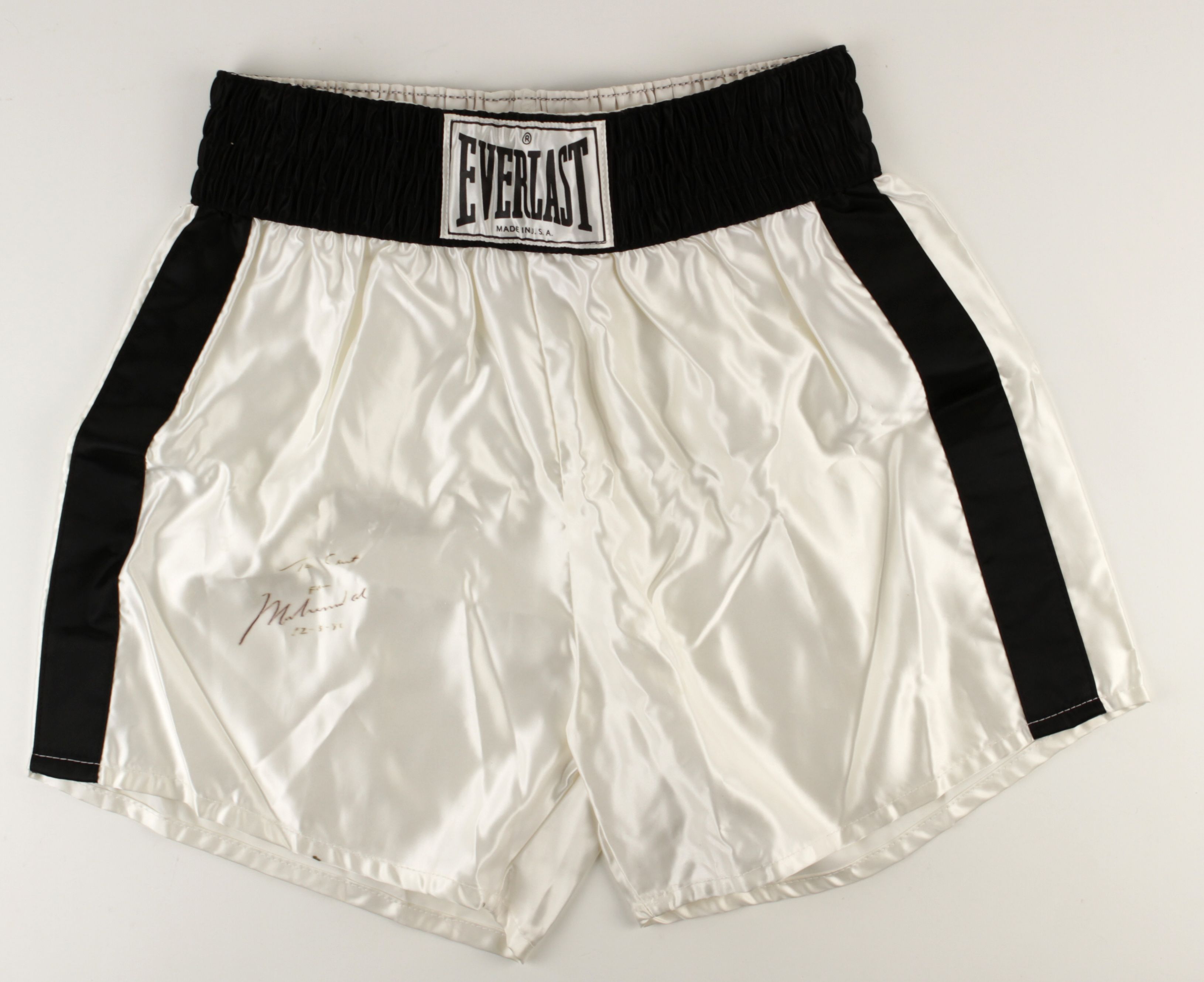Lot Detail - 1992 Muhammad Ali Signed Everlast Boxing Shorts (MEARS LOA)