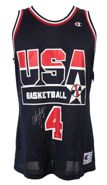 1992 Christian Laettner Dream Team Signed Replica Jersey (JSA)