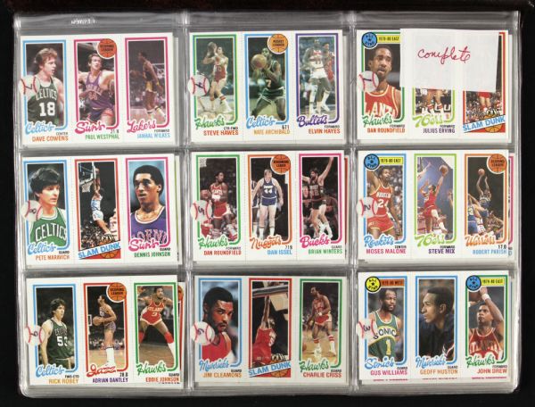 1980-81 Topps Basketball Card Nearly Complete Set (175) w/ 30 Additional Cards 