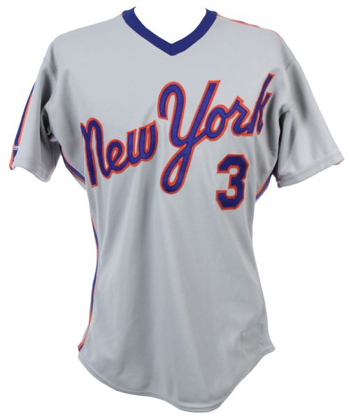 1987 Rafael Santana New York Mets Game Road Jersey (MEARS LOA)