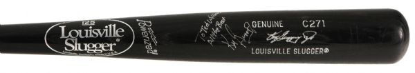 1989 circa Ken Griffey Jr. Seattle Mariners Signed "To Ted Williams" Louisville Slugger Professional Model Game Bat (MEARS LOA/JSA)