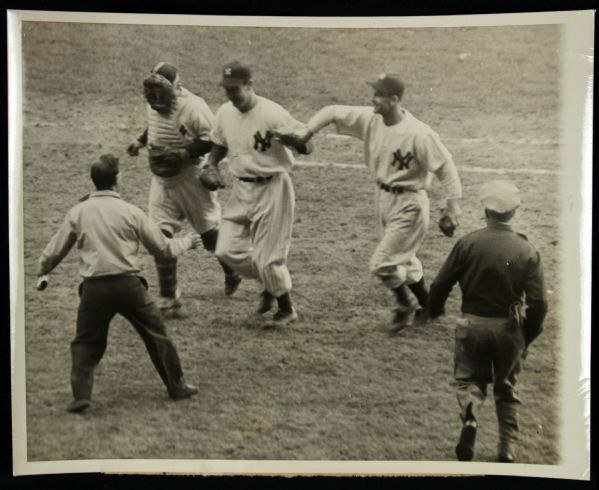 1947 New York Yankees Brooklyn Dodgers World Series Original 7" x 9" Photos- Lot of 4