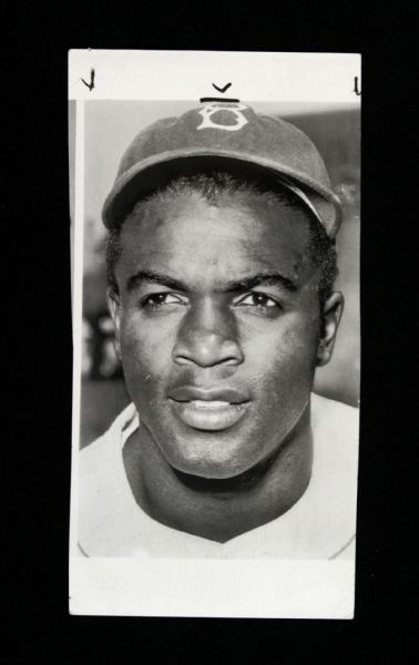 1949 Jackie Robinson Brooklyn Dodgers Original 4" x 8" Photo