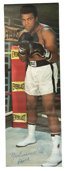 1973 Muhammad Ali "Peace" Everlast 24" x 70" Poster