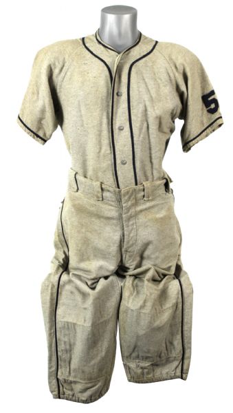 1920s Volunteer Portland Cement Co. Flannel Baseball Uniform