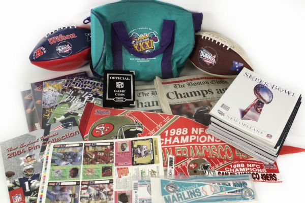 1987-2009 Super Bowl Pro Bowl Football Baseball Memorabilia Collection - Lot of 30