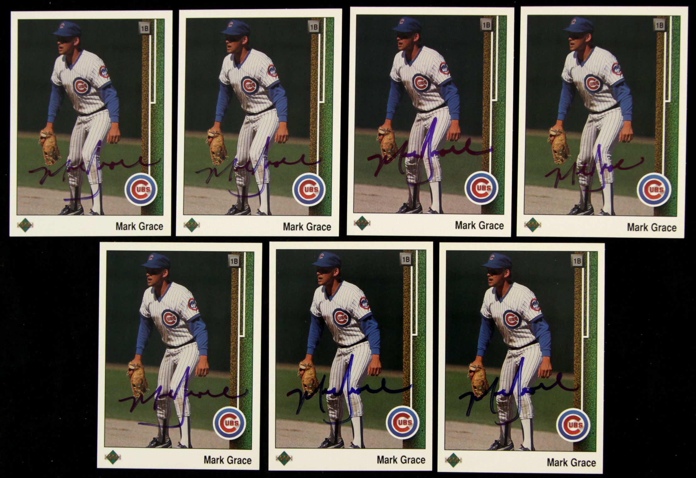 Lot Detail - 1989-91 Ryne Sandberg Mark Grace Chicago Cubs Signed ...