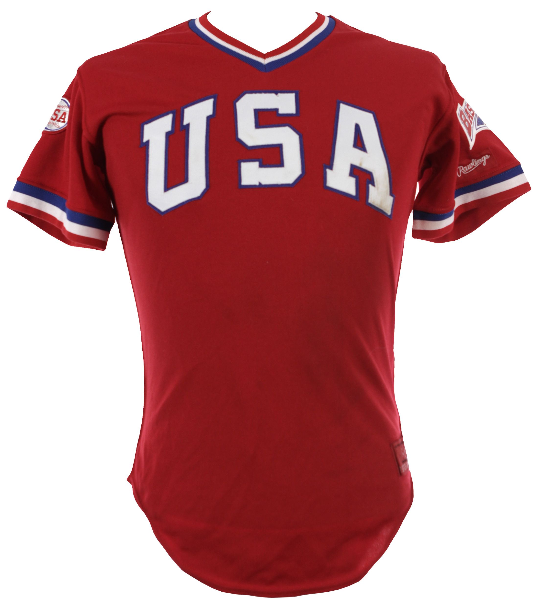 Lot Detail - 1984 Kevin Renz USA Olympic Baseball Team Game Worn Jersey ...