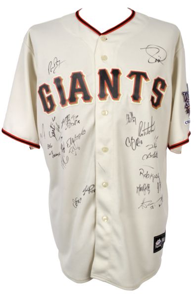2010 San Francisco Giants World Champions Multi Signed Jersey w/ 23 Signatures (PSA/DNA)