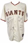 2010 San Francisco Giants World Champions Multi Signed Jersey w/ 23 Signatures (PSA/DNA)