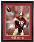 1985-92 Joe Montana San Francisco 49ers Signed 27" x 22" Framed Print (JSA)