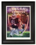 1995 Tim Brown Oakland Raiders Signed 26" x 32" Framed Lithograph (JSA) 158/470