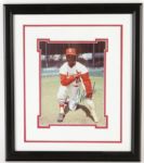 1970s Lou Brock St. Louis Cardinals Signed 16" x 18" Framed Photo (JSA)