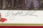 1982 Joe Montana Dwight Clark San Francisco 49ers Signed 24 x 36 Framed Lithograph (JSA)