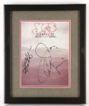 1980s Jon Anderson Chris Squire Alan White Signed YES Complete Deluxe Edition Songbook 15" x 18" Framed Display (JSA)