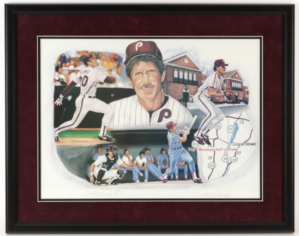1993 Mike Schmidt Philadelphia Phillies Signed 23" x 29" Framed Lithograph (JSA) 258/270