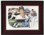1993 Mike Schmidt Philadelphia Phillies Signed 23" x 29" Framed Lithograph (JSA) 258/270