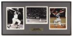 2000s Hank Aaron Atlanta Braves Signed 16" x 32" Framed 715th Home Run Display (JSA)