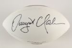 2000s Dwight Clark San Francisco 49ers Signed Wilson Team Logo Ball (JSA)