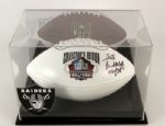 1990s Fred Biletnikoff Oakland Raiders Signed Collectors Edition Hall of Fame Football w/ Display Case (JSA)