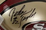 1990's John Taylor San Francisco 49ers Signed Mini Helmet (JSA)