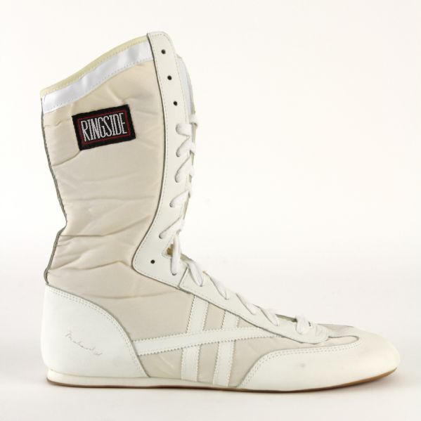 1980s Muhammad Ali Heavyweight Champion Signed Ringside Boxing Shoe (JSA)